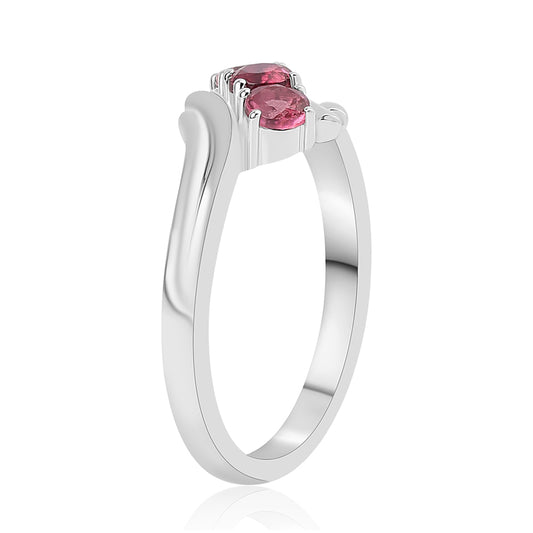 Silberring mit Rubellit aus Cruzeiro