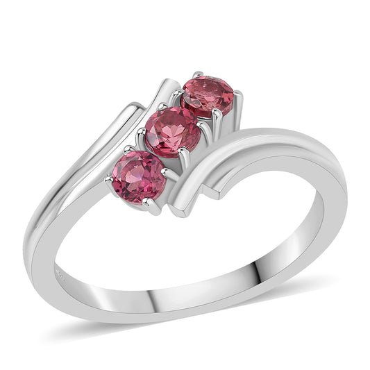 Silberring mit Rubellit aus Cruzeiro