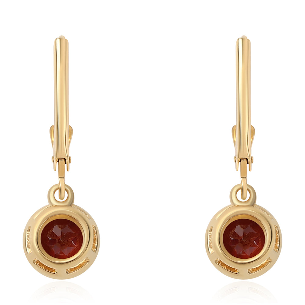 Goldplattierte Silberohrringe mit Barton Granat