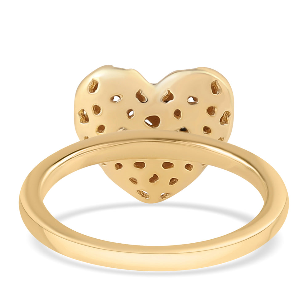 Goldplattierter Silberring mit blauem Diamant