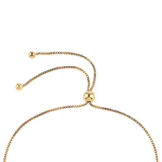 Goldplattiertes Silberarmband mit blauem Diamant