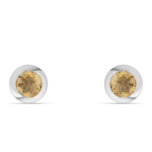 Silberohrringe mit Zitrin