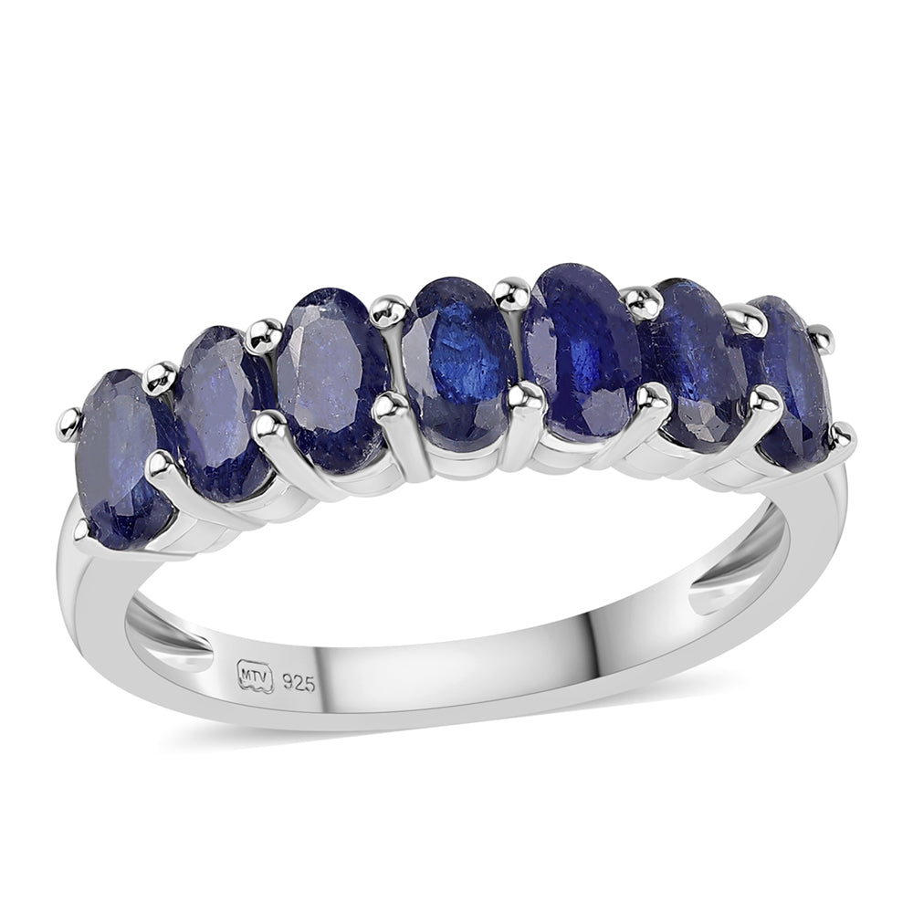 Silberring mit australischem blauem Saphir