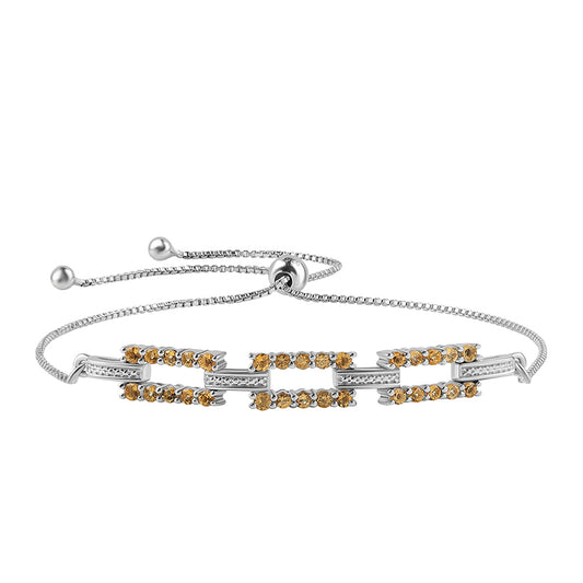 Silberarmband mit Zitrin