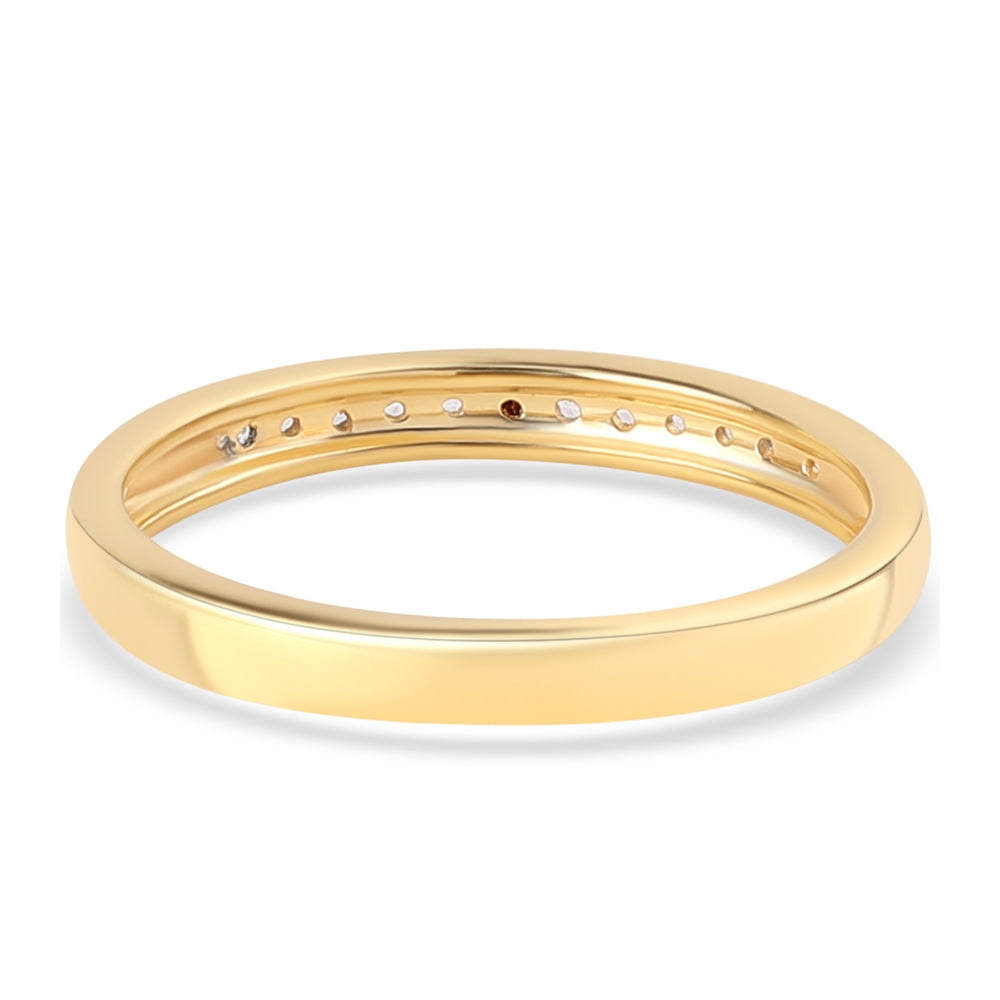 Goldplattierter Silberring mit rotem Diamant und weißem Topas