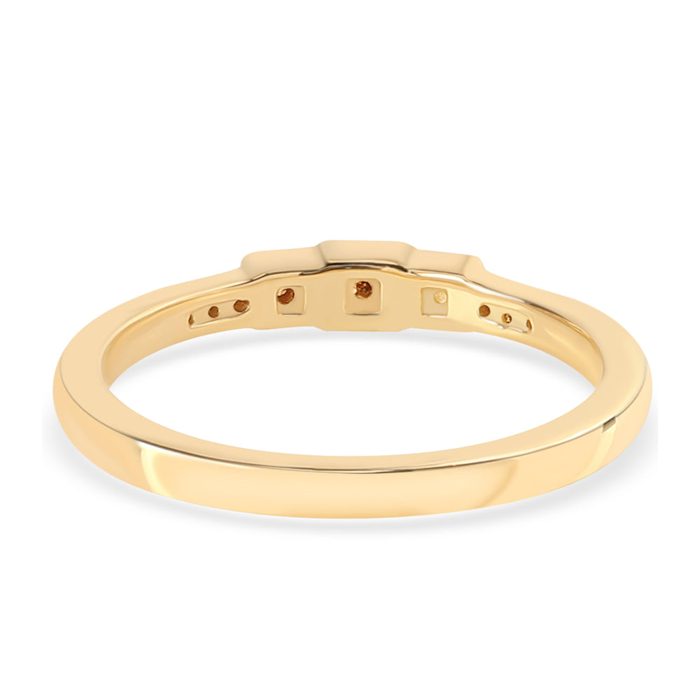 Goldplattierter Silberring mit rotem Diamant