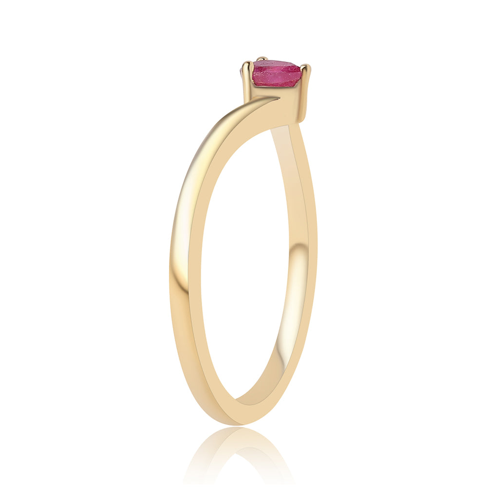 schmuckgarnitur aus Goldplattierte Silber mit Rubin aus Mosambik und blauem Diamant