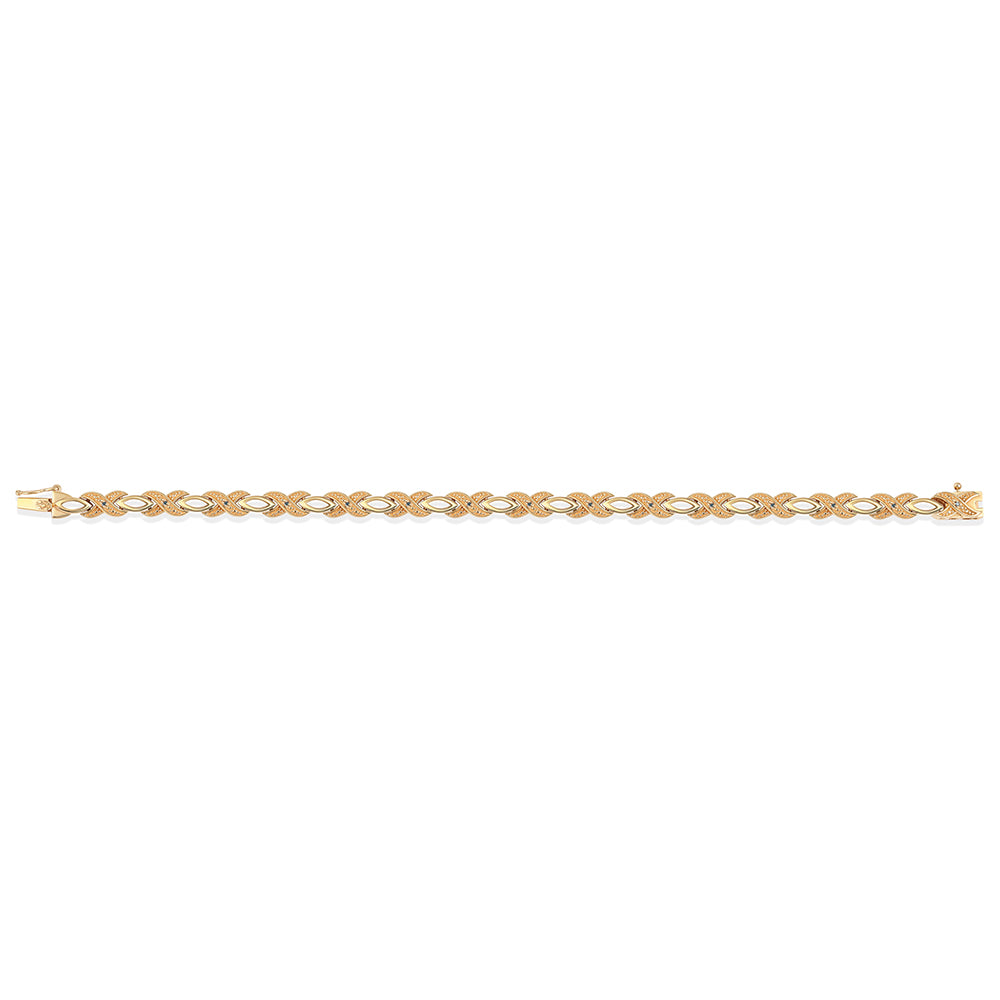 Goldplattiertes Silberarmband mit blauem Diamant