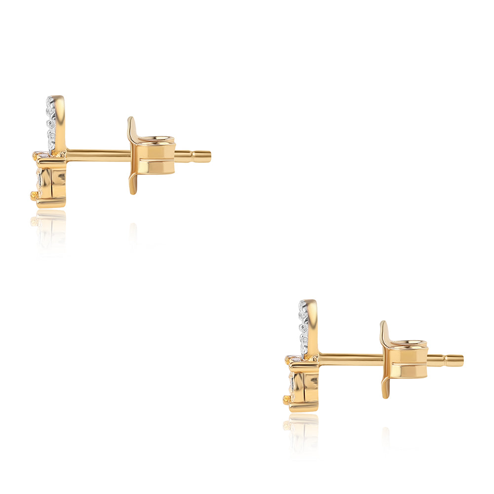 schmuckgarnitur aus Goldplattierte Silber mit blauem Diamant