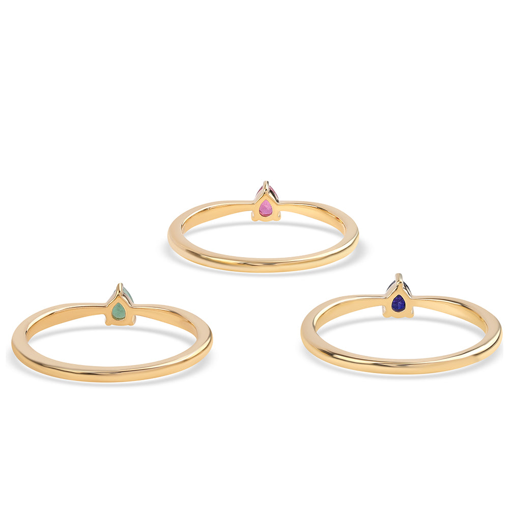 schmuckgarnitur aus Goldplattierte Silber mit Thai Rubin und brasilianischem Smaragd