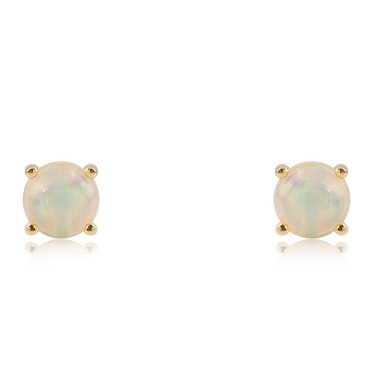 Goldplattierte Silberohrringe mit äthiopischem Opal aus Lega Dembi