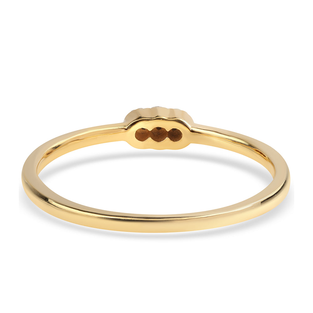 Goldplattierter Silberring mit schwarzem Diamant