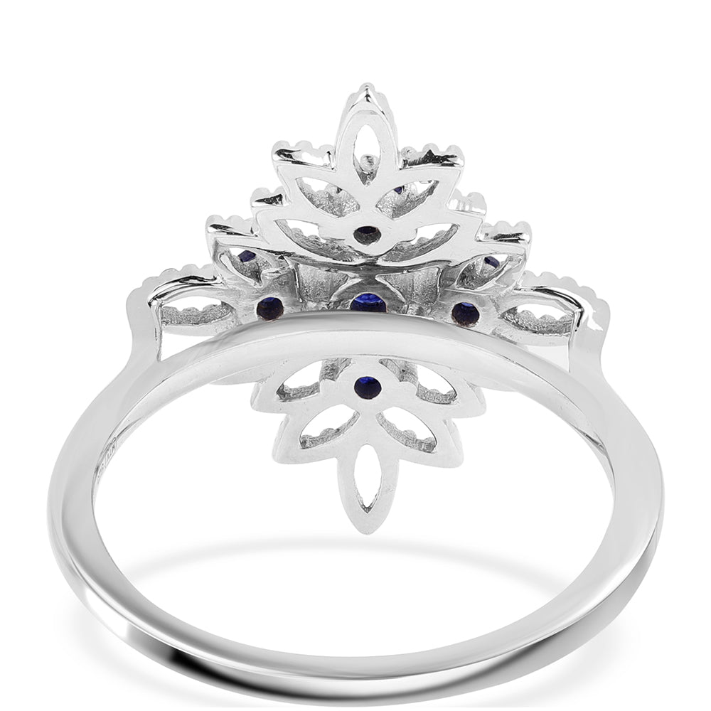 Silberring mit australischem blauem Saphir