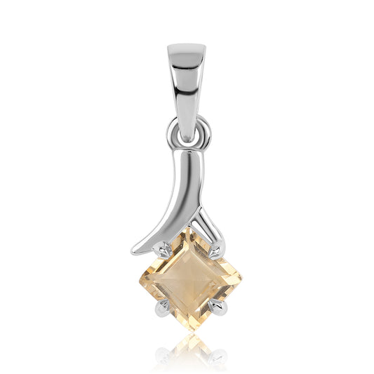 Silberanhänger mit Brasilianischem Zitrin - Klasse AA