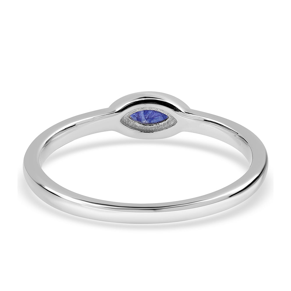 Silberring mit australischem blauem Saphir