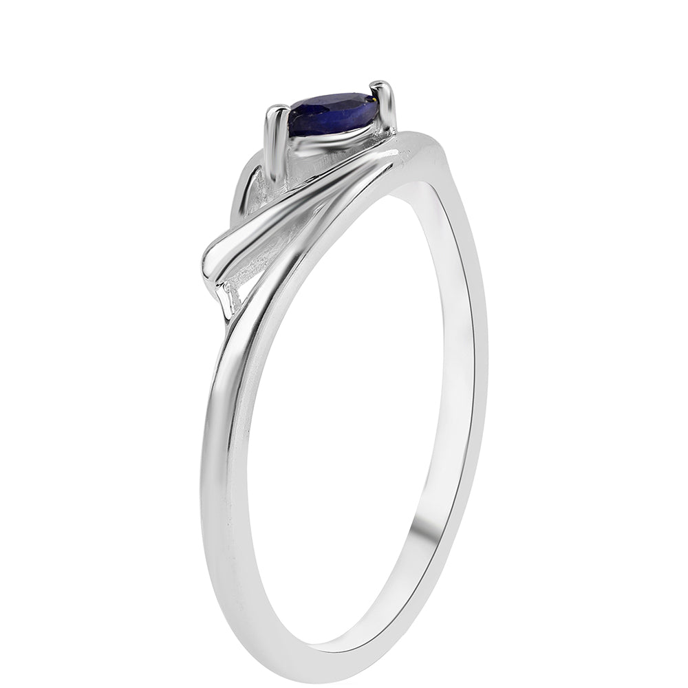 Silberring mit australischem blauem Saphir