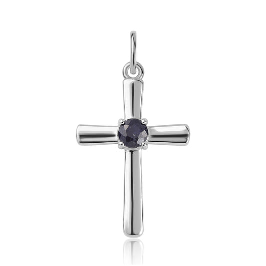 Silberanhänger mit australischem blauem Saphir