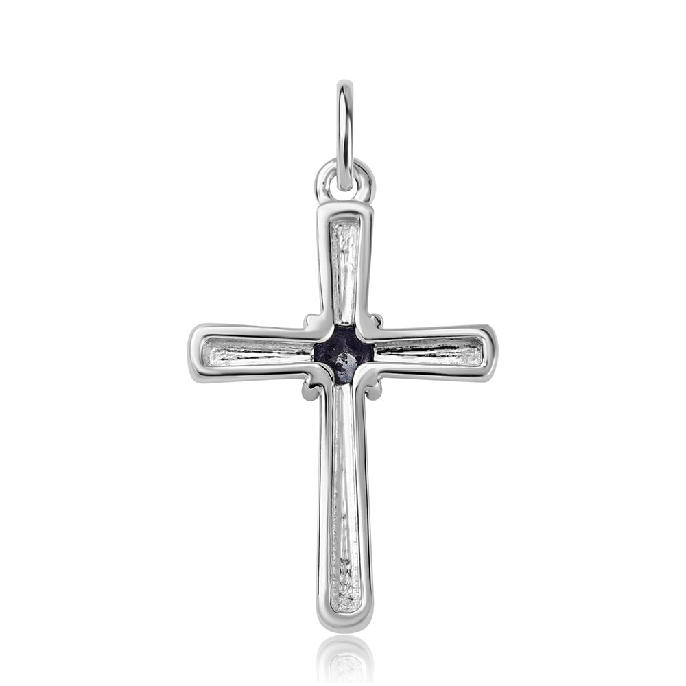 Silberanhänger mit australischem blauem Saphir