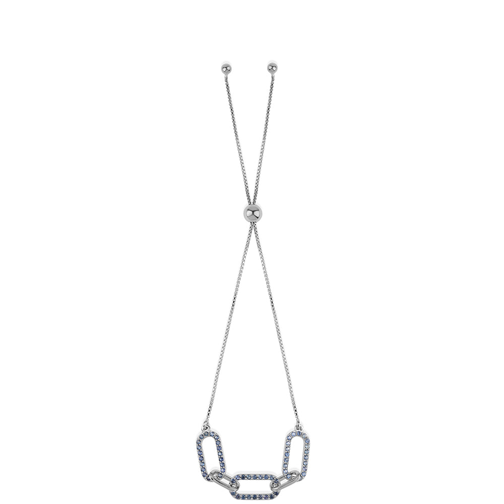 Silberarmband mit australischem blauem Saphir