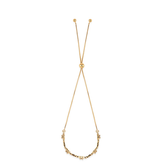 Goldplattiertes Silberarmband mit schwarzem Diamant