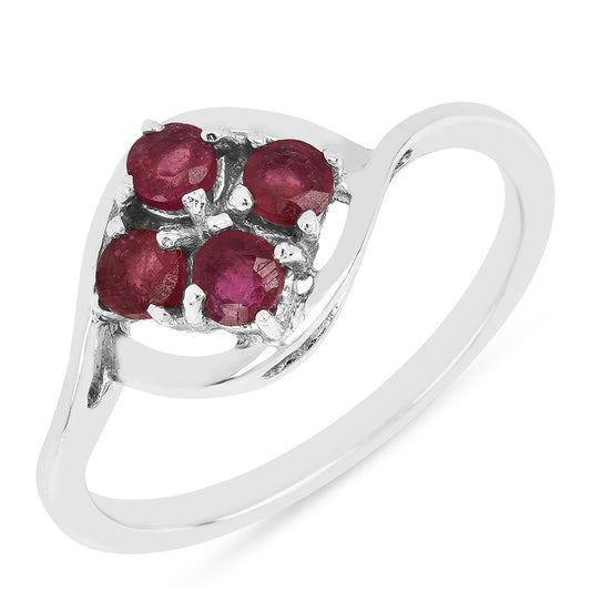 Silberring mit Thai Rubin