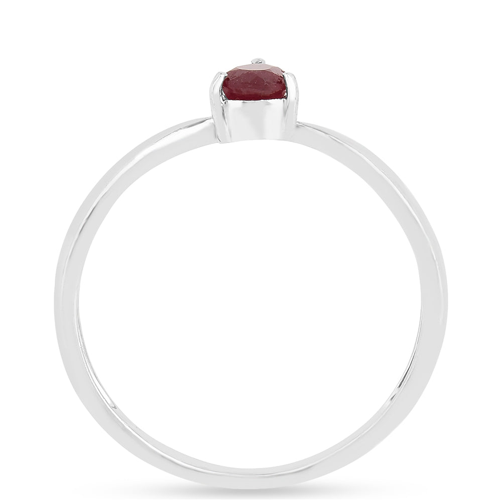 Silberring mit Thai Rubin
