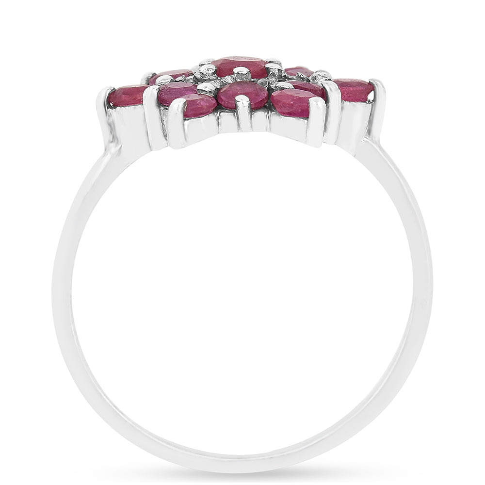 Silberring mit Thai Rubin