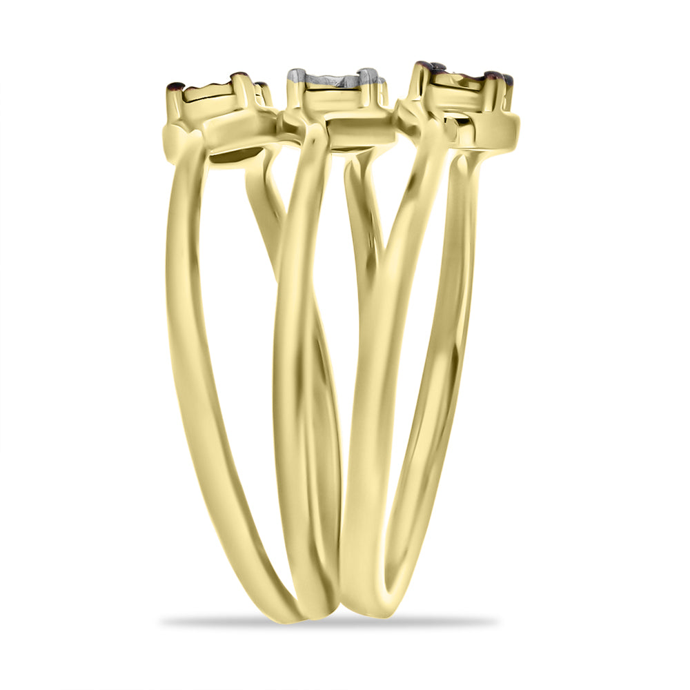 schmuckgarnitur aus Goldplattierte Silber mit blauem Diamant und weißem Diamant