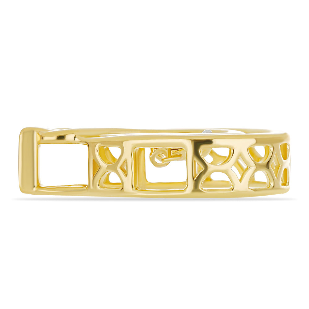 Goldplattierter Silberanhänger mit weißem Diamant