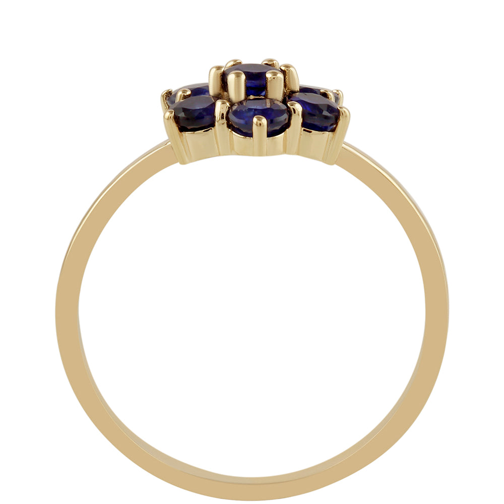 Goldring mit Thai Saphir