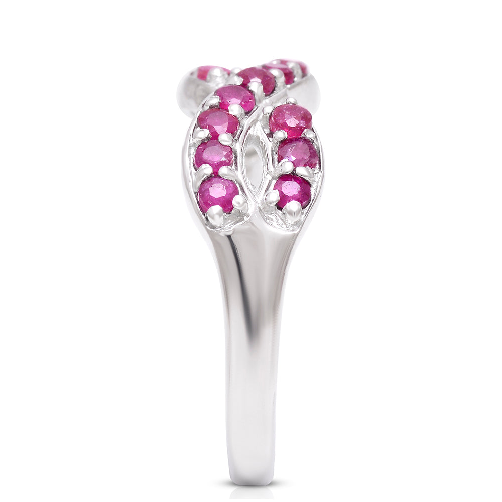 Silberring mit Rubin aus Madagaskar