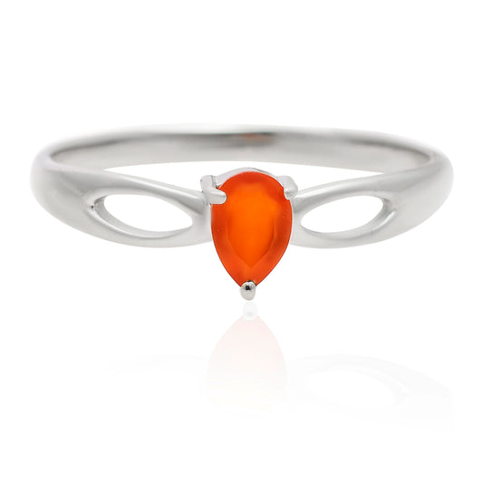 Silberring mit rotem Achat
