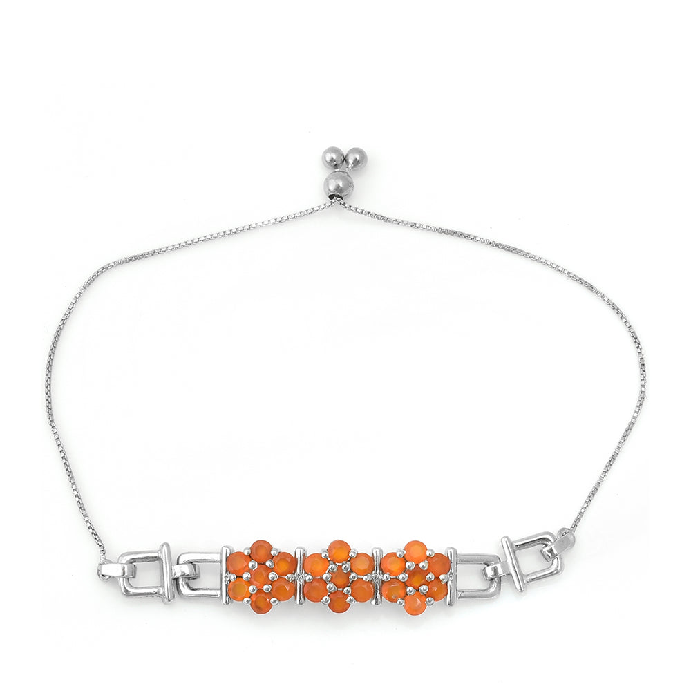 Silberarmband mit rotem Achat
