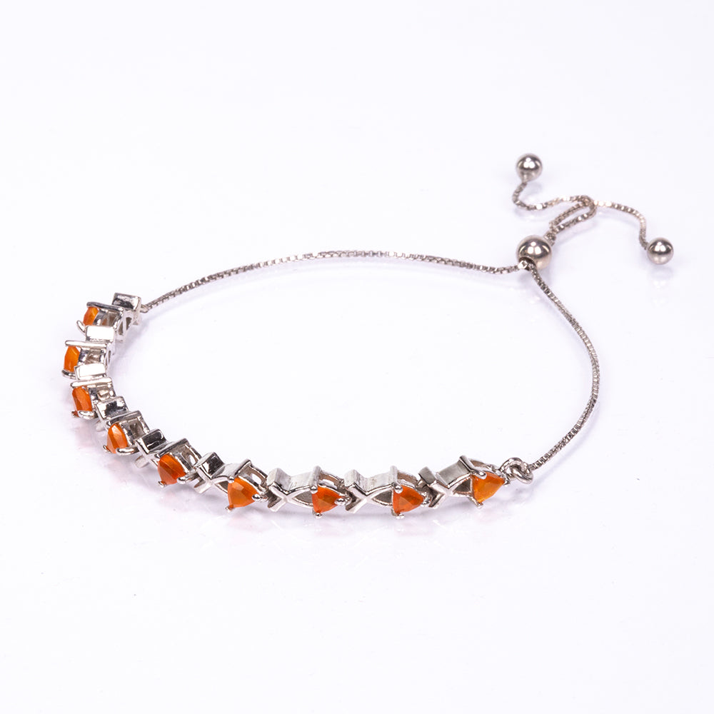 Silberarmband mit rotem Achat