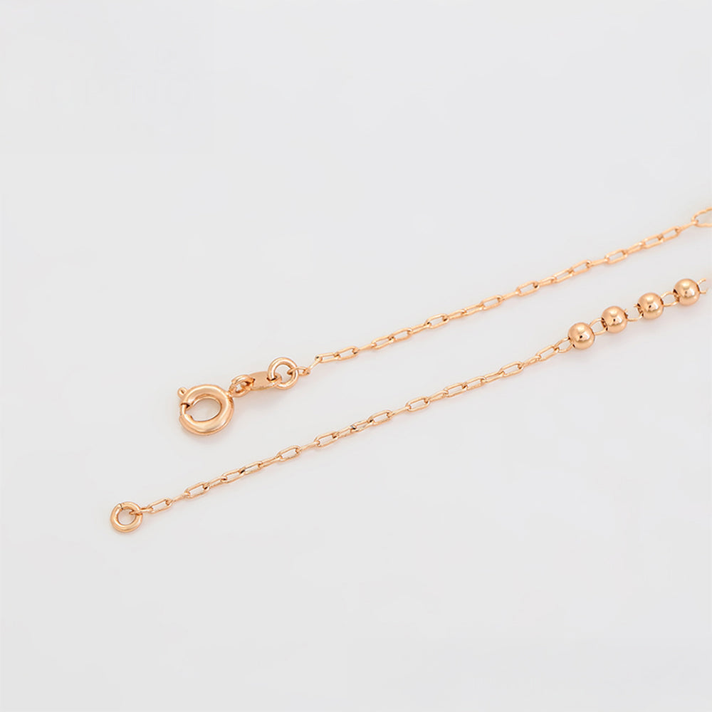 Halskette aus goldplattierter Legierung mit Emaille