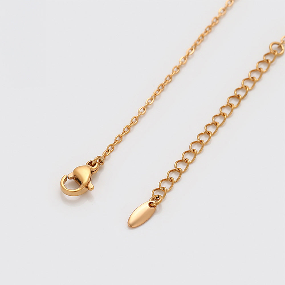 Halskette aus goldplattierter Legierung mit rotem Emporia®-Kristall und grünem Emporia® Kristall