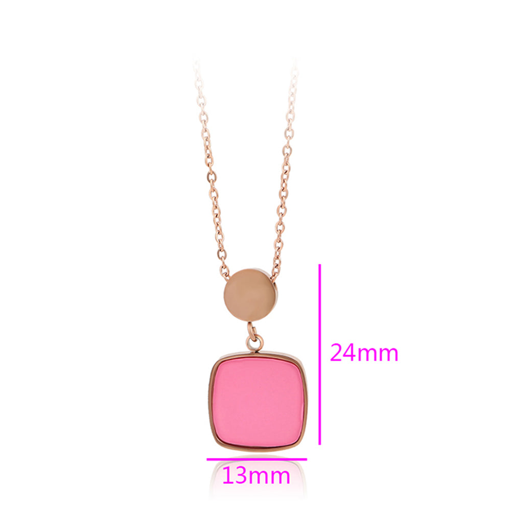 Halskette aus goldplattierter Legierung mit rosafarbenem Emporia® Kristall
