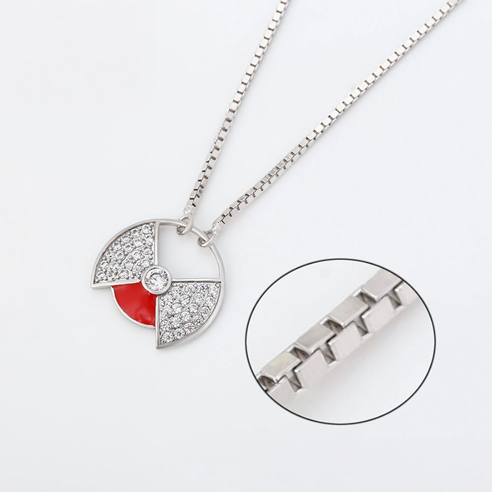 Halskette aus goldplattierter Legierung mit rotem Emporia®-Kristall