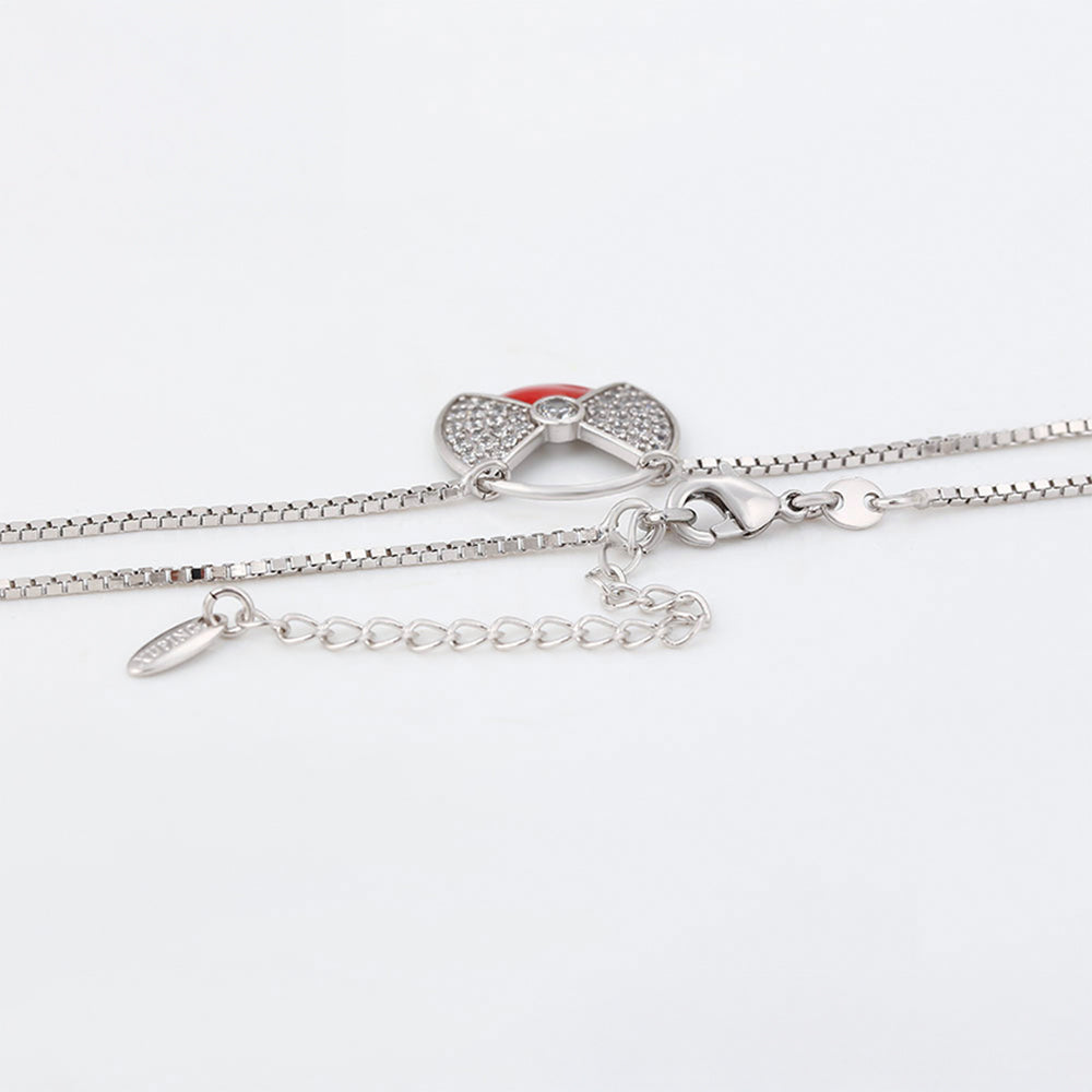 Halskette aus goldplattierter Legierung mit rotem Emporia®-Kristall