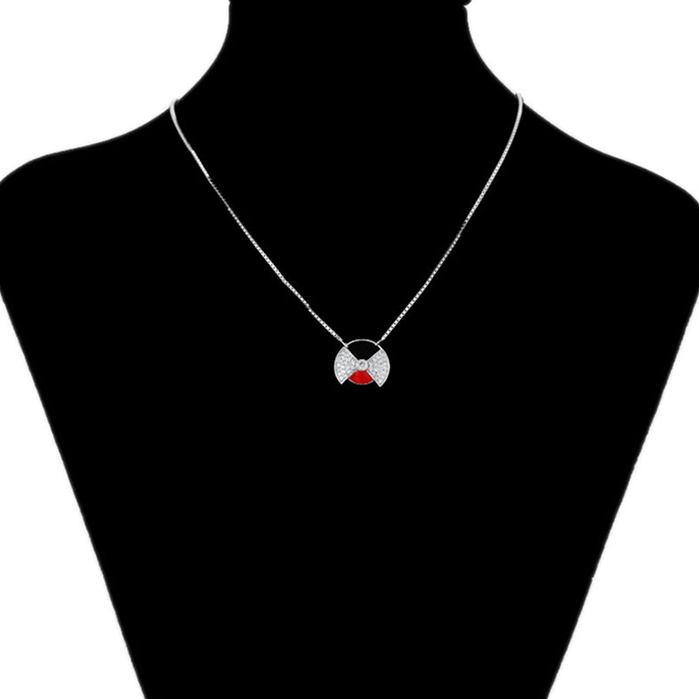 Halskette aus goldplattierter Legierung mit rotem Emporia®-Kristall