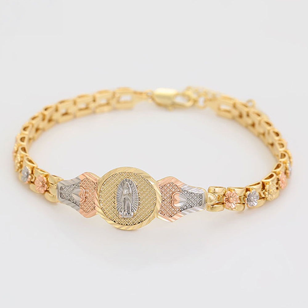 Armband aus goldplattiertesr Legierung mit weißem Emporia® Kristall