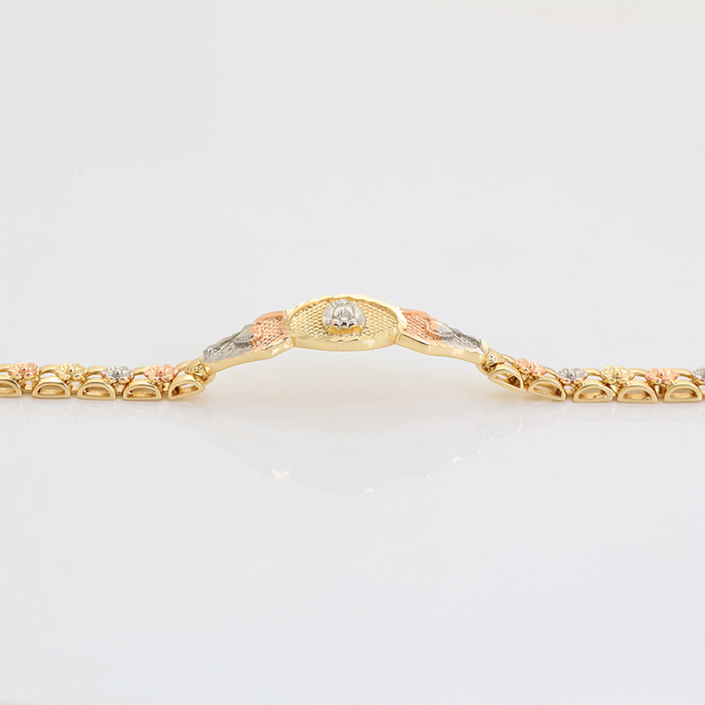 Armband aus goldplattiertesr Legierung mit weißem Emporia® Kristall