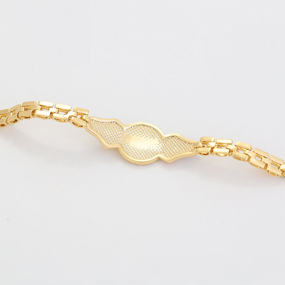 Armband aus goldplattiertesr Legierung mit weißem Emporia® Kristall