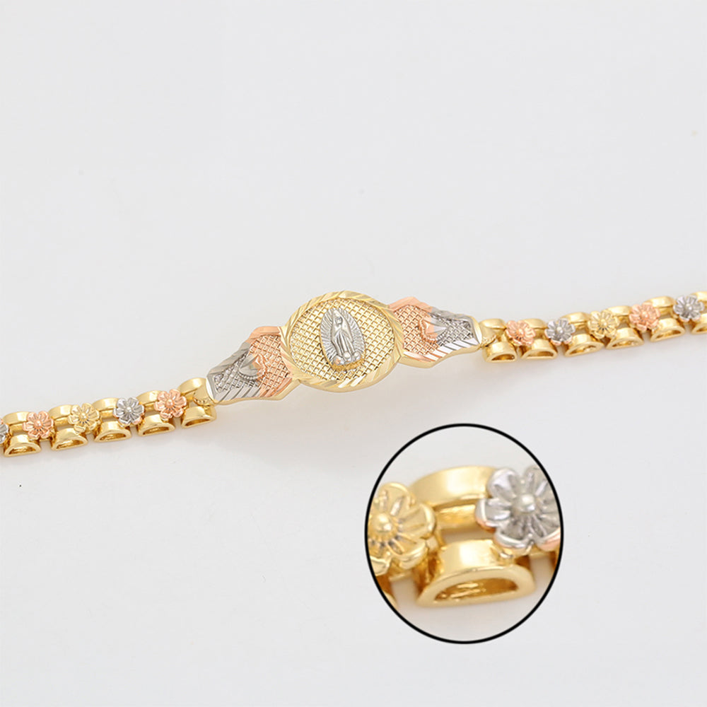 Armband aus goldplattiertesr Legierung mit weißem Emporia® Kristall