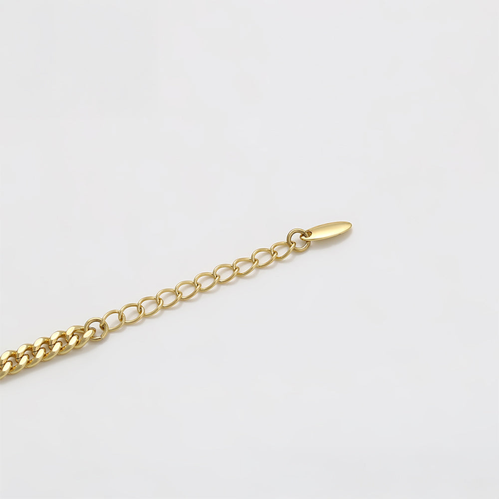 Armband aus goldplattiertesr Legierung mit blauem Emporia®-Kristall