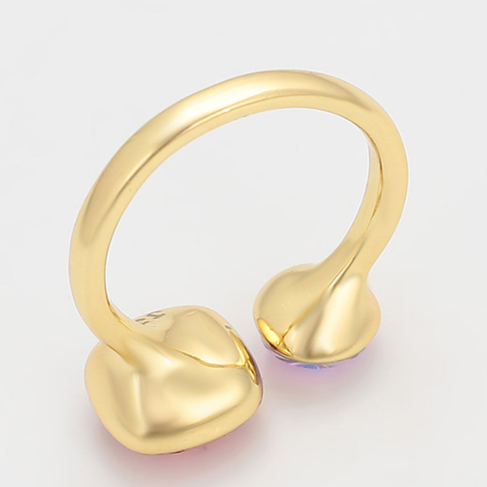 Ring aus goldplattierterr Legierung mit rosafarbenem Emporia® Kristall