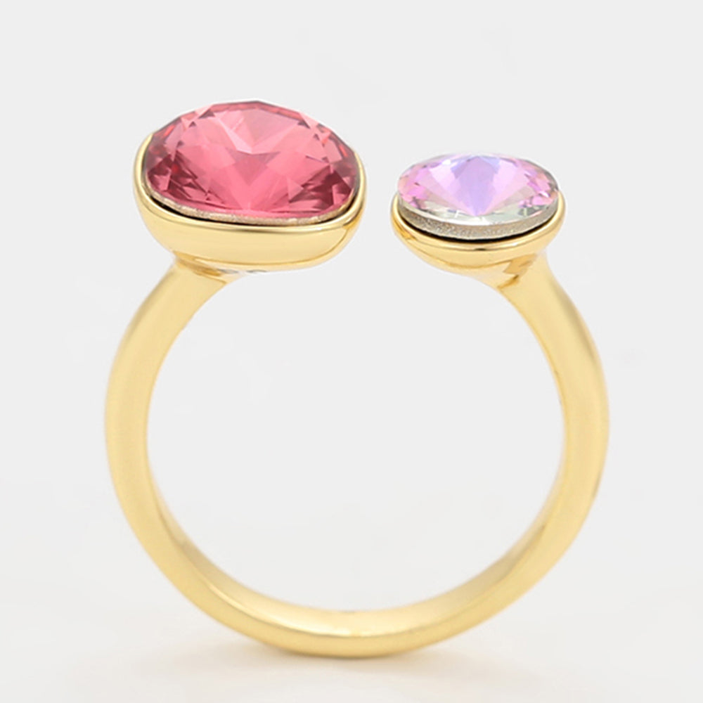 Ring aus goldplattierterr Legierung mit rosafarbenem Emporia® Kristall