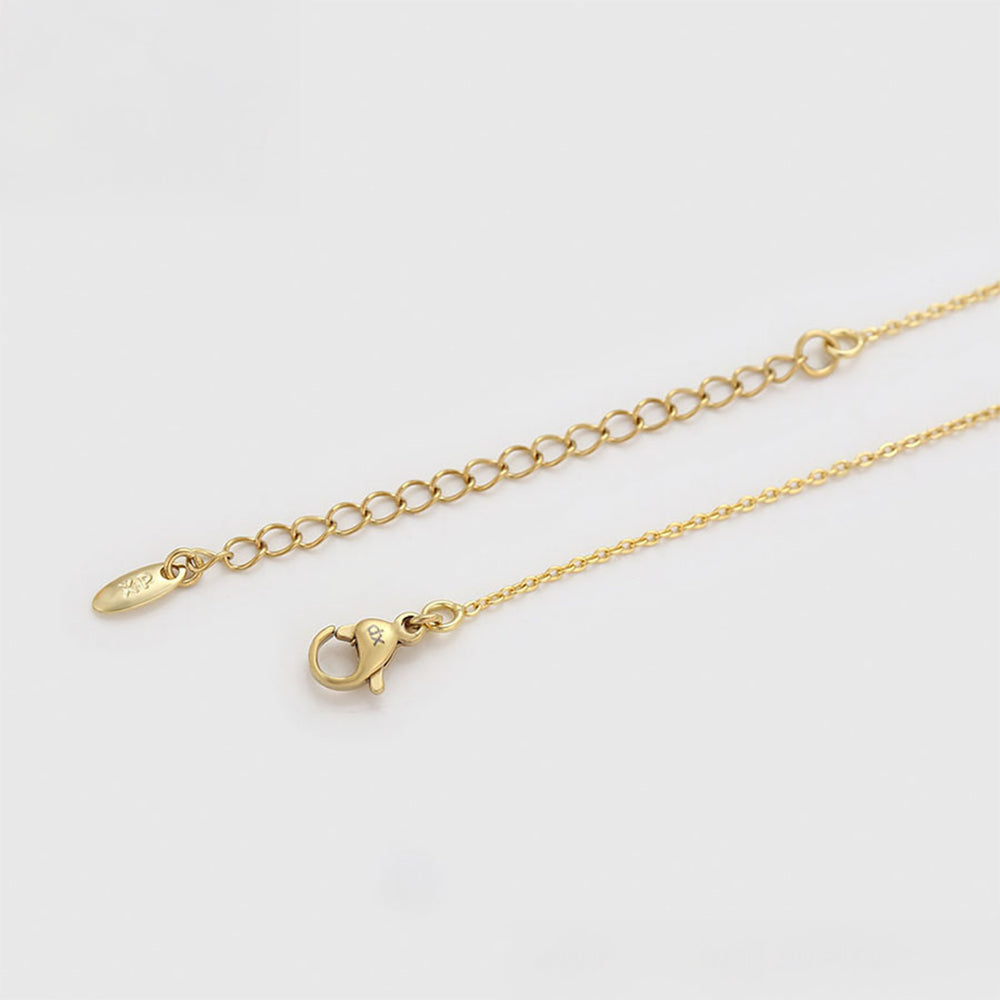 Halskette aus goldplattierter Legierung mit rotem Emporia®-Kristall und grünem Emporia® Kristall
