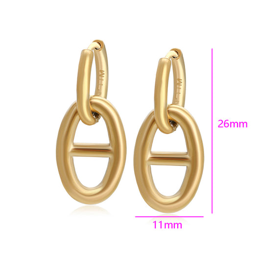 Ohrringe aus goldplattierter Legierung