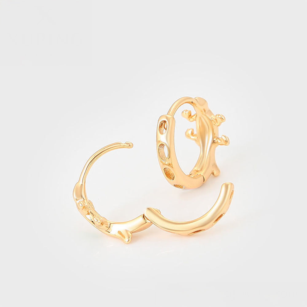 Ohrringe aus goldplattierter Legierung mit grünem Emporia® Kristall 4
